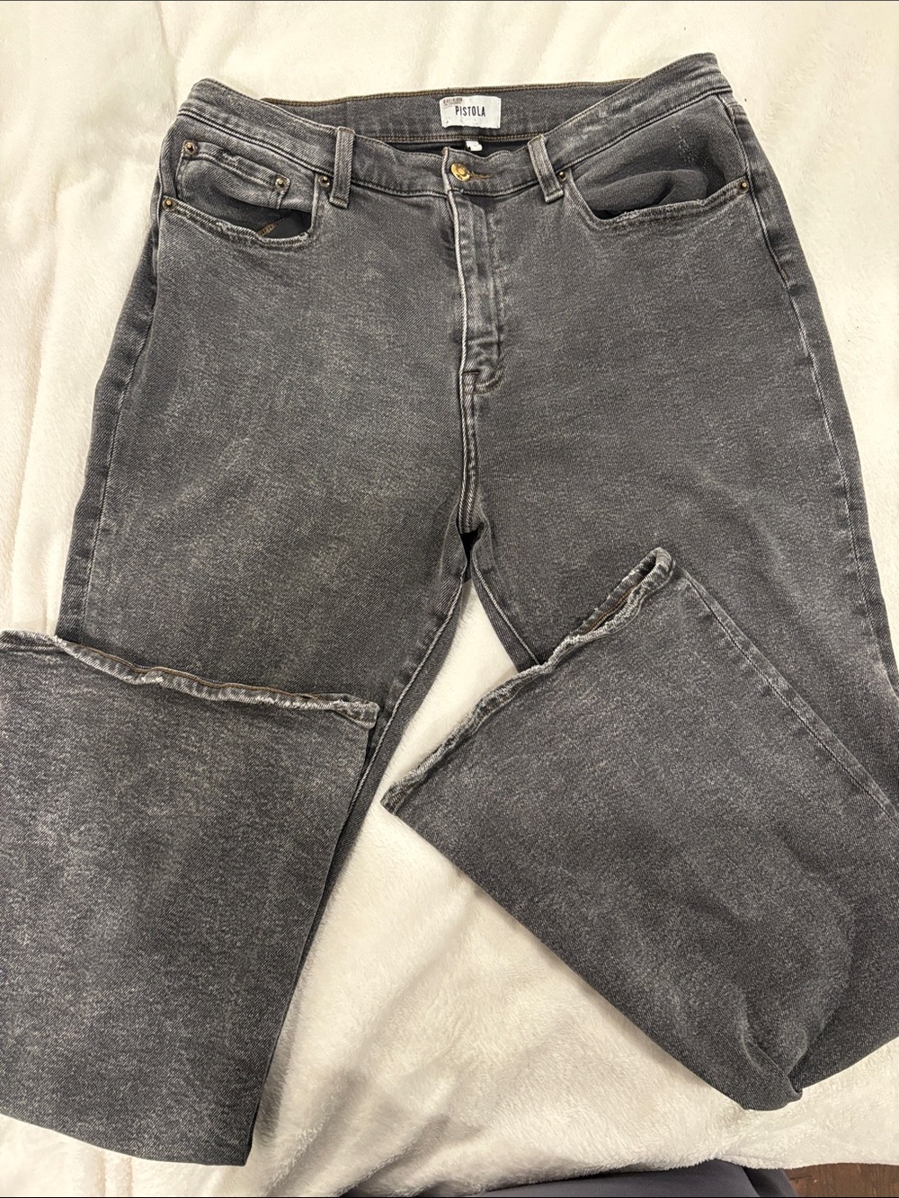 pistola Washed Charcoal Straight Jeans